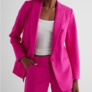 NWT Express Editor One Button Boyfriend Blazer M